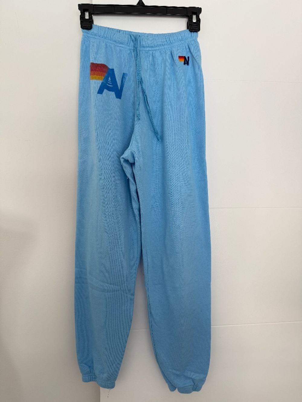 Aviator Nation Light Blue Sweatpants Joggers with AN Logo XS